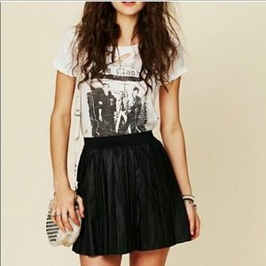 Free People Faux Leather pleated skirt - S